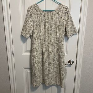 Cream Knit Pencil Dress